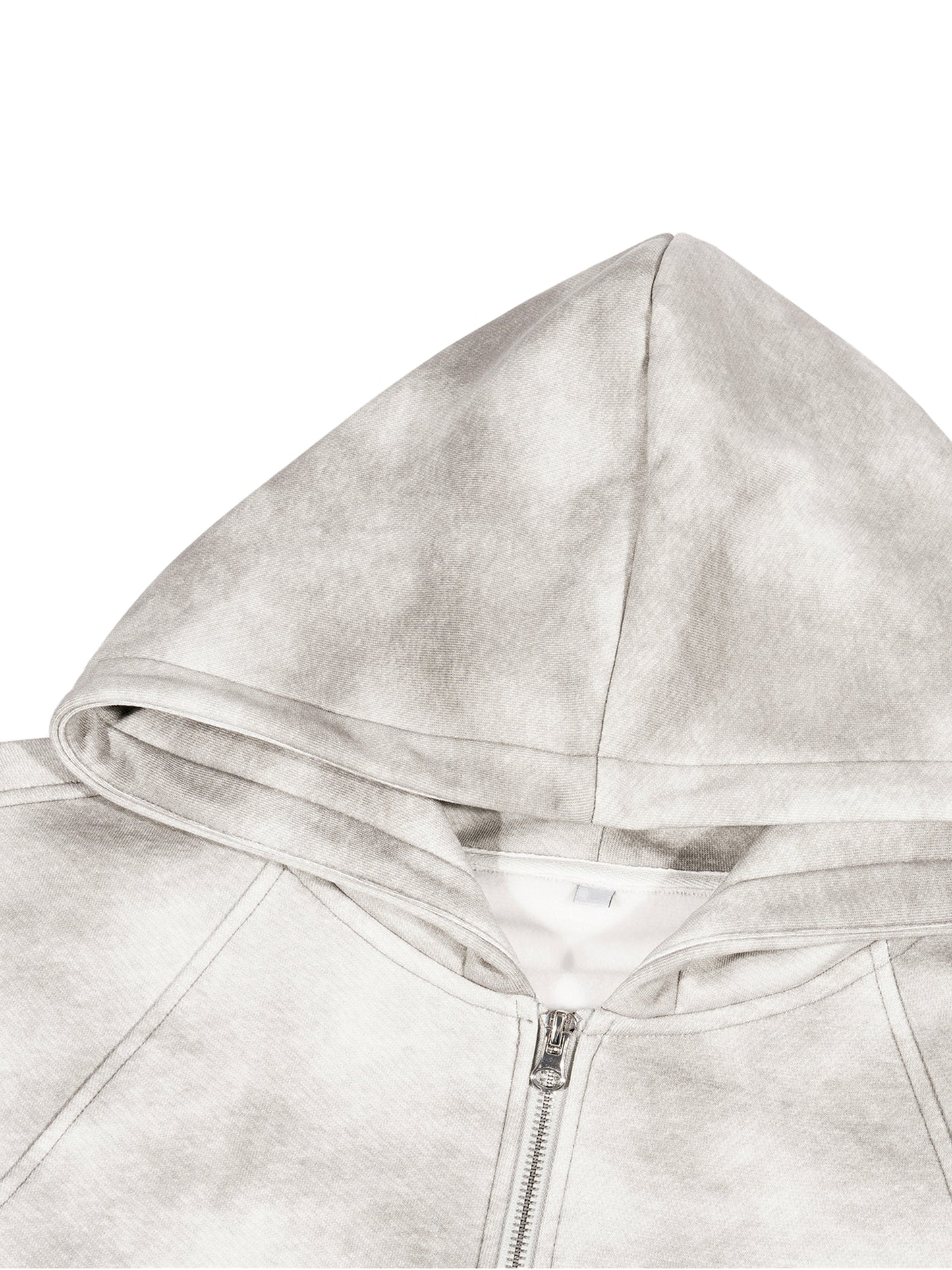 DeathNote L inspired Dirty Washed Boxy Zip-up Fleece Hoodie