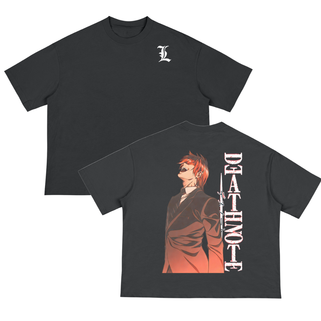 DeathNote Inspired Light Yagami graphic Tee for Death Note Lovers